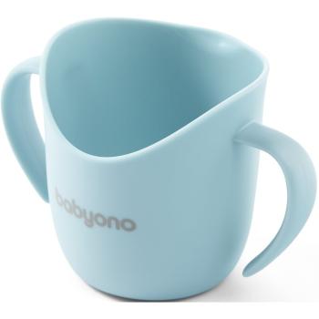 BabyOno Be Active Flow Ergonomic Training Cup hrnček s držadlami Light Blue 120 ml