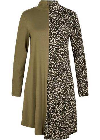 Úpletové šaty s leopardím vzorom