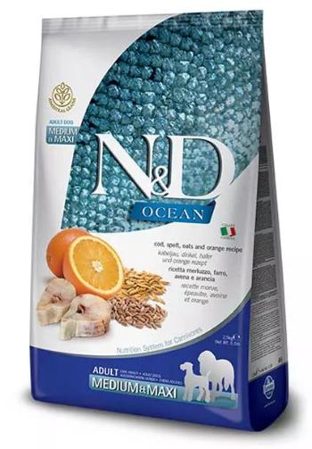 Farmina N&D dog OCEAN (AG) adult mini, codfish, spelt, oats & orange 0,8kg