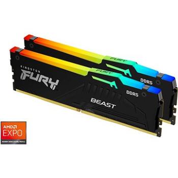 Kingston 32 GB KIT DDR5 5200 MHz CL36 FURY Beast Black RGB (KF552C36BBEAK2-32)