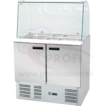  SALADETA so zaoblenou sklenou nadstavbou 240 l - 0,34 kW