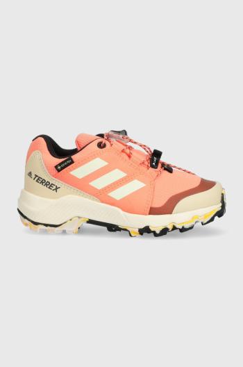 Detské topánky adidas TERREX TERREX MID GTX K oranžová farba