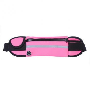 MG Ultimate Running Belt bežecký opasok s držiakom pre fľašu a slúchadlá, ružový