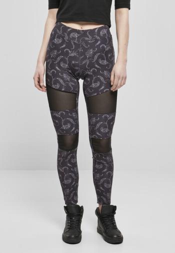 Urban Classics Ladies Tech Mesh AOP Leggings blackpaisley - 3XL