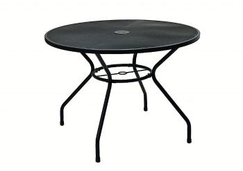 DEOKORK Kovový stôl TAMPA ø 100 cm (čierna)