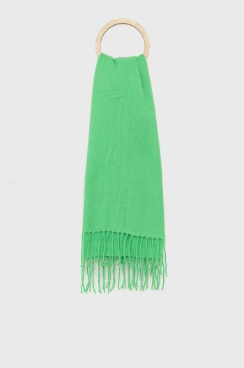 Šál Vero Moda dámsky, zelená farba, jednofarebný