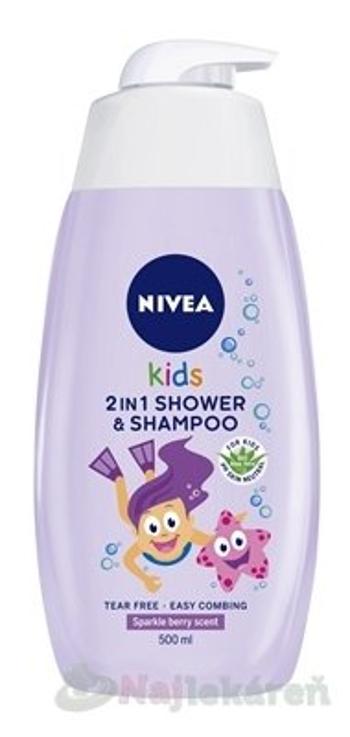 NIVEA Kids 2in1 Detský sprchový gél Girl 500ml