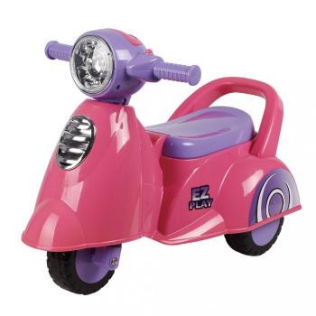 Detské odrážadlo motorka so zvukom Baby Mix Scooter ružové