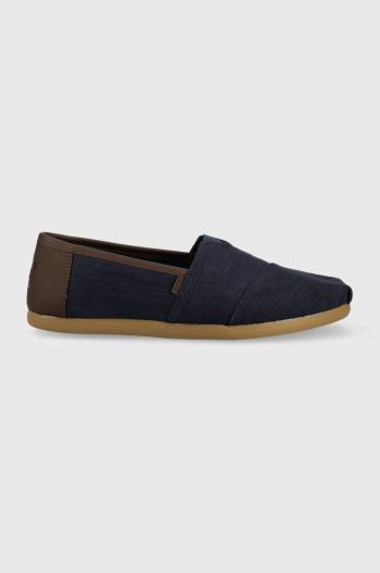 Espadrilky Toms Alpargata tmavomodrá farba