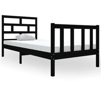 Rám postele čierny masívna borovica 90 × 190 cm Single, 3101317