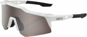 100% Speedcraft XS Matte White/HiPER Silver Mirror Lens