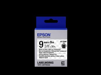 Epson LabelWorks LK-3TBW C53S653006 9mm x 9m, čierna tlač / priehľadný podklad, silne priľnavá, originálna páska