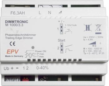 EPV 101722 stmievač na DIN lištu Vhodné pre svietidlo: halogénová žiarovka, LED žiarovka, energeticky úsporná žiarovka,