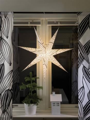 Konstsmide 2985-270 vianočná hviezda   žiarovka, LED  biela, čierna  s podstavcom