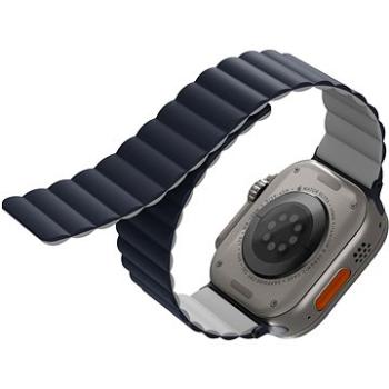 UNIQ Revix Reversible Magnetic remienok pre Apple Watch 42/44/45/Ultra 49 mm modrý/sivý (UNIQ-49MM-REVSBLUCGRY)