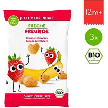 Freche Freunde BIO Chrumky kukurica, banán a jahoda 3× 30 g (0745110150183)