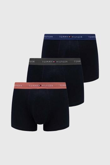 Boxerky Tommy Hilfiger 3-pak pánske, tmavomodrá farba