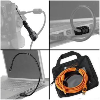 Tether Tools #####USB-Kabel   4.60 m oranžová, čierna