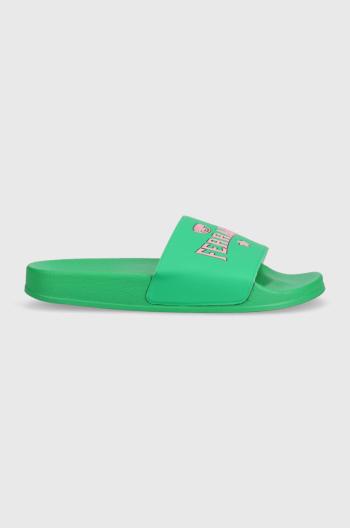 Šľapky Chiara Ferragni CF3157_041 dámske, zelená farba, CF STRETCH