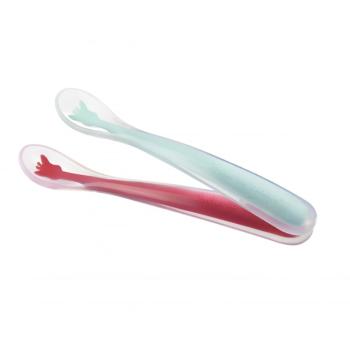 Sophie La Girafe Vulli Silicone Spoons lyžička pre deti Red/ Blue 4m+ 2 ks