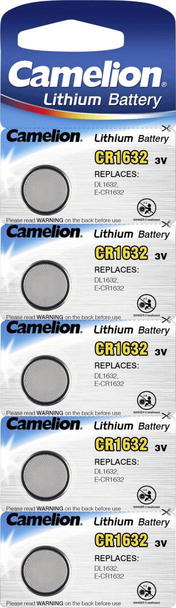 Camelion CR1632 gombíková batéria  CR 1632 lítiová 120 mAh 3 V 5 ks