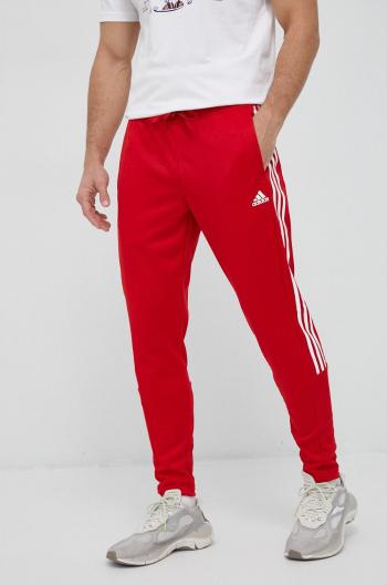 Tepláky adidas červená farba, s potlačou