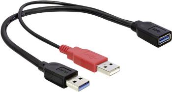 Delock #####USB-Kabel #####USB 3.2 Gen1 (USB 3.0 / USB 3.1 Gen1) #####USB-A Stecker, #####USB-A Buchse 30.00 cm čierna p