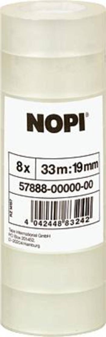 Nopi 57888-00000-00 57888-00000-00 lepiaca páska Nopi® priehľadná (d x š) 33 m x 19 mm 8 ks