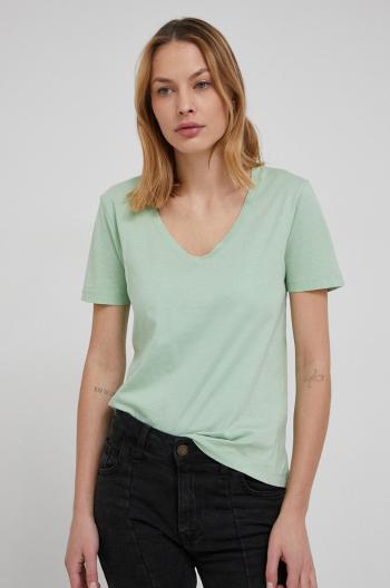 Bavlnené tričko JDY zelená farba