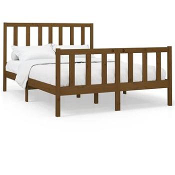 Rám postele medovo hnedý masívna borovica 140 × 190 cm, 3106686