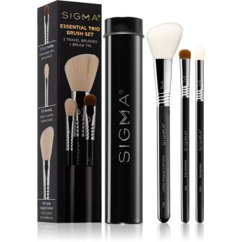 Sigma Beauty Essential Trio Brush Set sada štetcov s puzdrom