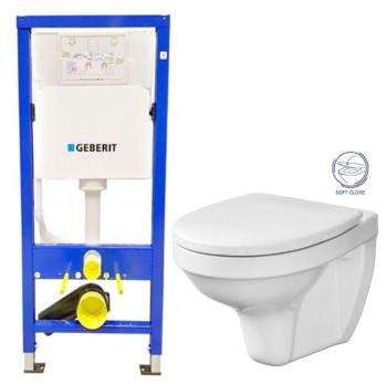 GEBERIT DuofixBasic bez tlačidla + WC CERSANIT DELFI + SOFT SEDADLO 458.103.00.1 X DE2