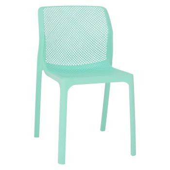 Stohovateľná stolička, mentolová/plast, LARKA RP1, rozbalený tovar