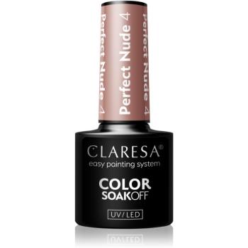 Claresa SoakOff UV/LED Color Perfect Nude gélový lak na nechty odtieň 4 5 g