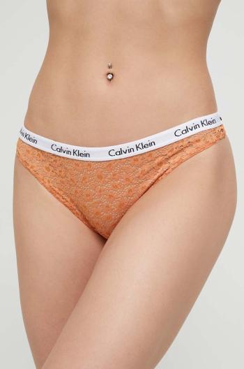 Brazílske nohavičky Calvin Klein Underwear hnedá farba