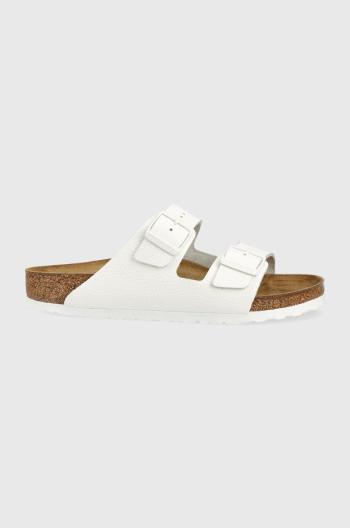 Kožené šľapky Birkenstock Arizona pánske, biela farba, 1025048