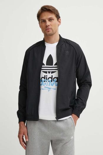 Bunda adidas Originals pánska, čierna farba, prechodná, IZ2111