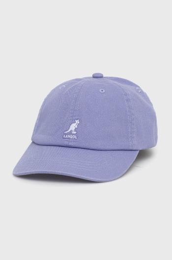 Bavlnená čiapka Kangol fialová farba, jednofarebná
