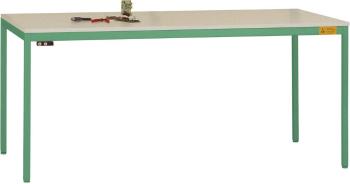 Manuflex LD1916.6011 ESD pracovný stôl UNIDESK s plastovou doskou, rám Reseda zelená RAL 6011, š xhxv = 1600 x 800 x 723