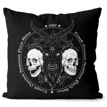 Vankúš Baphomet skull (Veľkosť: 55 x 55 cm)