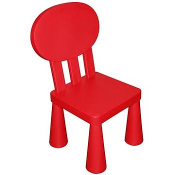 Detská plastová stolička – červená (809555943394)
