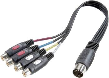 SpeaKa Professional SP-7870300  cinch / konektor DIN audio Y adaptér [1x diódová zástrčka 5-pólová (DIN) - 4x cinch zásu