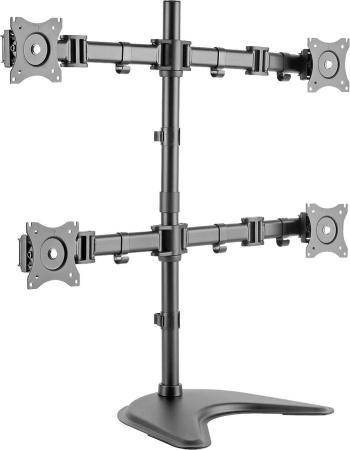 Digitus DA-90364 4-násobný stojan na monitor 38,1 cm (15") - 68,6 cm (27") otočný, výškovo nastaviteľný, sklápajúci, nak