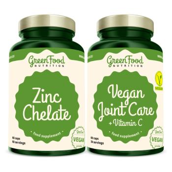 GREENFOOD NUTRITION Vegan joint care + vitamín C 60 kapsúl + zinc chelate 60 kapsúl