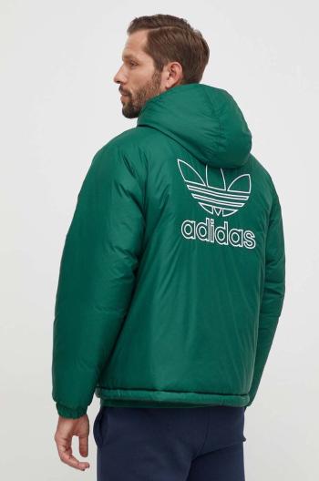 Obojstranná bunda adidas Originals pánska, čierna farba, zimná, oversize