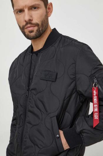 Bunda Alpha Industries MA-1 ALS pánska, čierna farba, prechodná