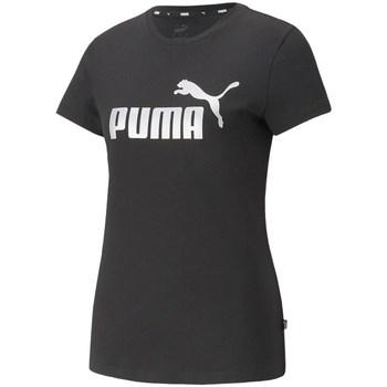 Puma  Tričká s krátkym rukávom Essentials  Čierna