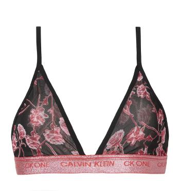 CALVIN KLEIN - CK ONE fashion glitter just rose amour black triangle podprsenka - special limited edition-XS