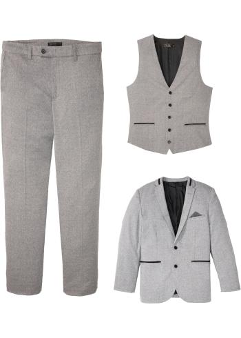 3-dielny oblek: sako, nohavice, vesta z recyklovateľného polyesteru