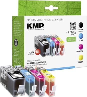 KMP Ink náhradný HP 920XL kompatibilná kombinované balenie čierna, zelenomodrá, purpurová, žltá H67V 1717,0055